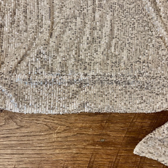 INC Glittery Sequin Long Sleeve Surplice Top Size M - Picture 3 of 5